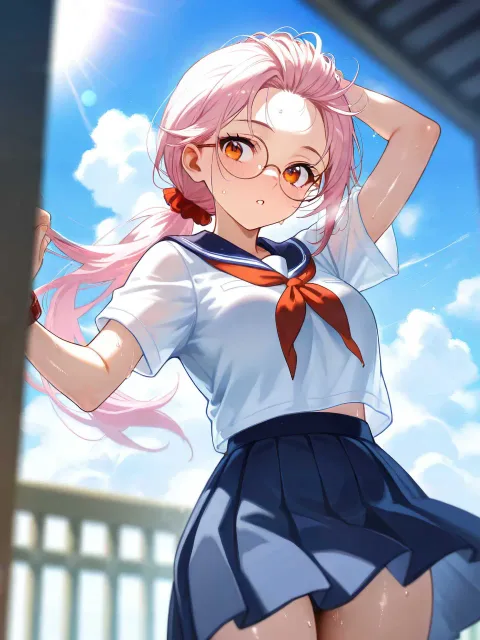 汗ばむ菜摘。