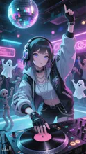画像生成チャレンジ·DJガール☆挙手 の投稿作品
