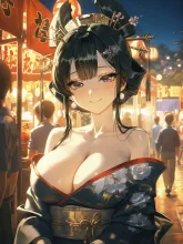 夏祭りの花魁道中·妖艶な花魁 の投稿作品