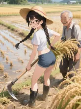 「穂蔵　灯子(ほのぐら　とうこ)」と稲刈り