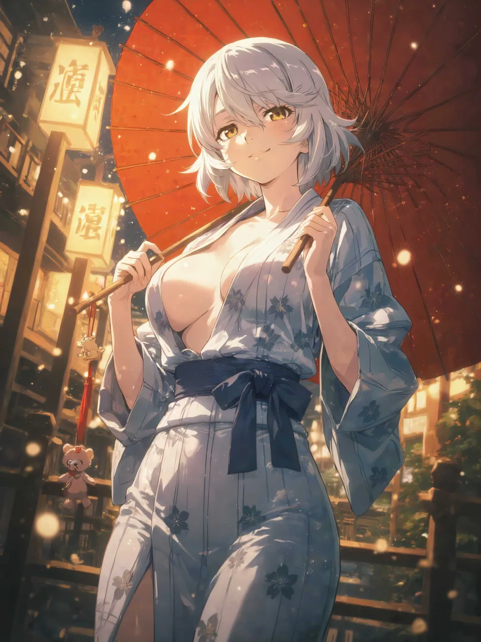 夜の京都を散歩🏮 — 虎徹さんのAIイラスト
