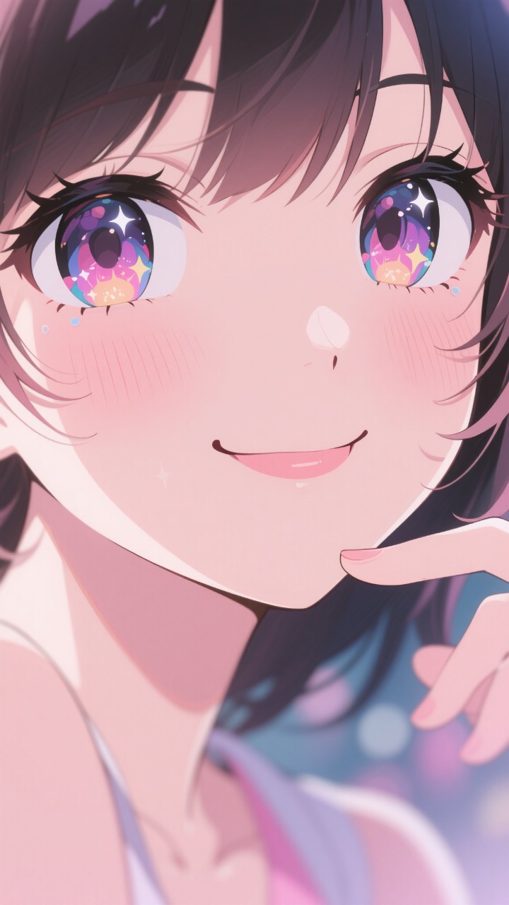 えくぼと照れ笑いフォーカス