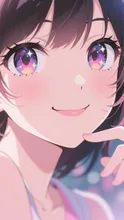 えくぼと照れ笑いフォーカス