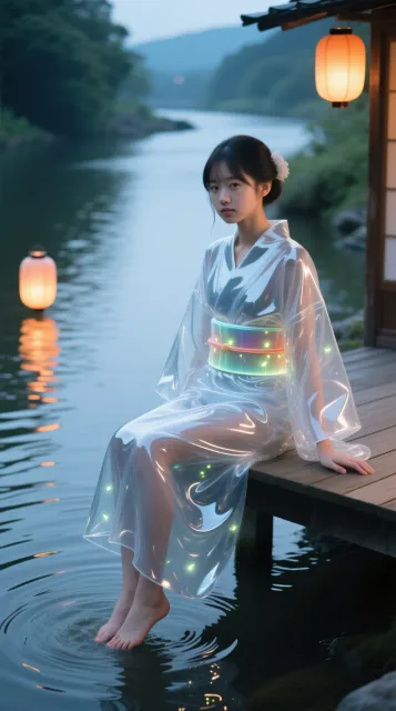 transparent kimono