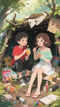 ひみつ基地のおやつ時間