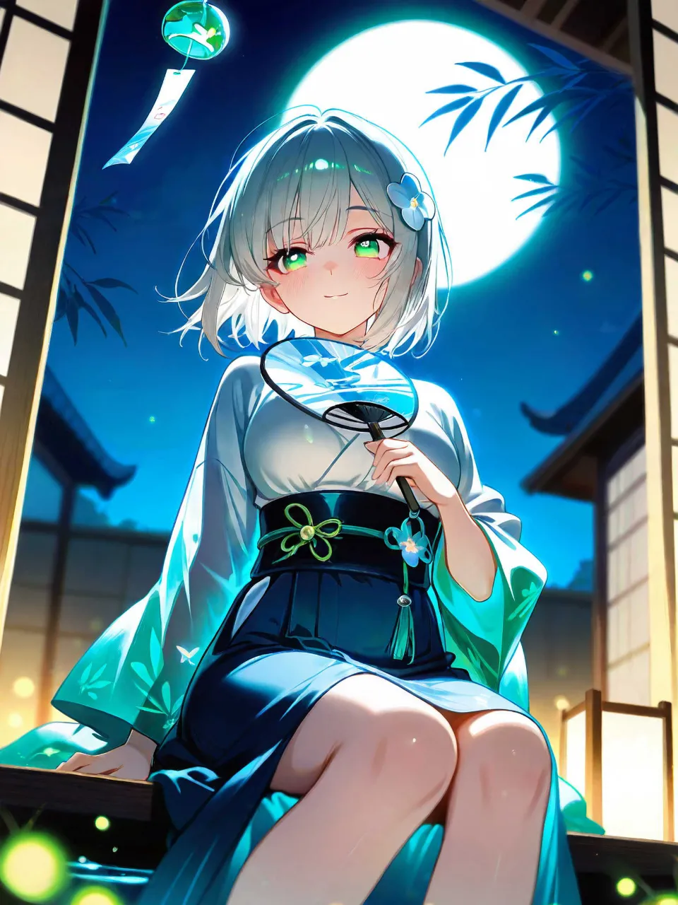 団扇の稚奈。
