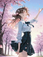 🌸桜舞う少女MAX🌸 — mamamiさんのAIイラスト