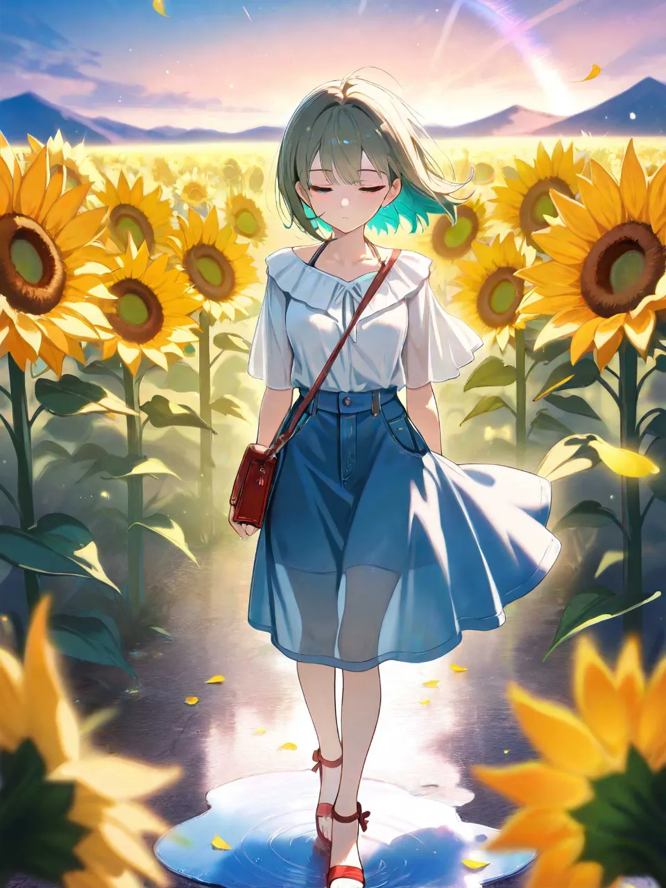 夏の日の稚奈。