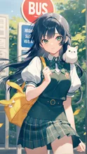 バス待ち娘