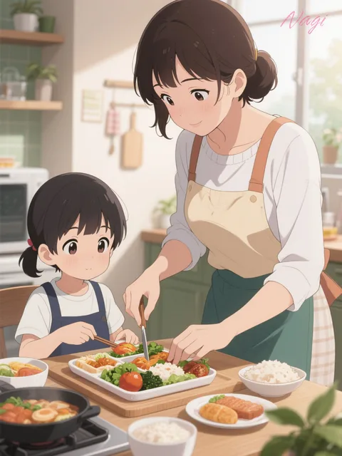 一緒にお弁当作り