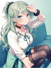 横に座るギャル