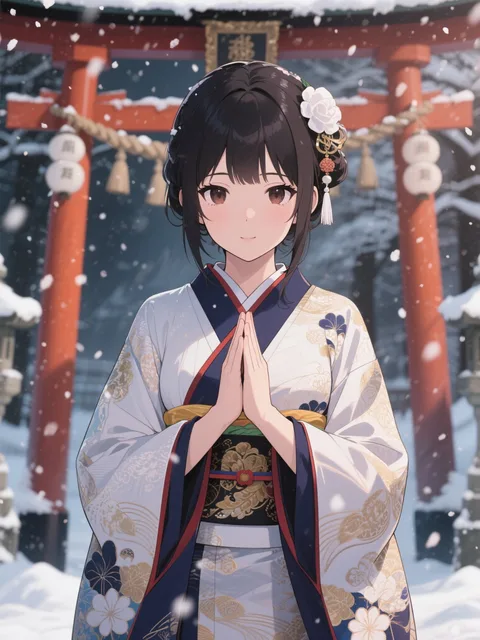 新年への願い~初雪に乗せて~