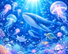 深海さんぽ·ゆらめく青の楽園 の投稿作品
