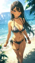 ビーチの水着美女·真夏のビーチ の投稿作品