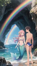 人魚と少年と虹