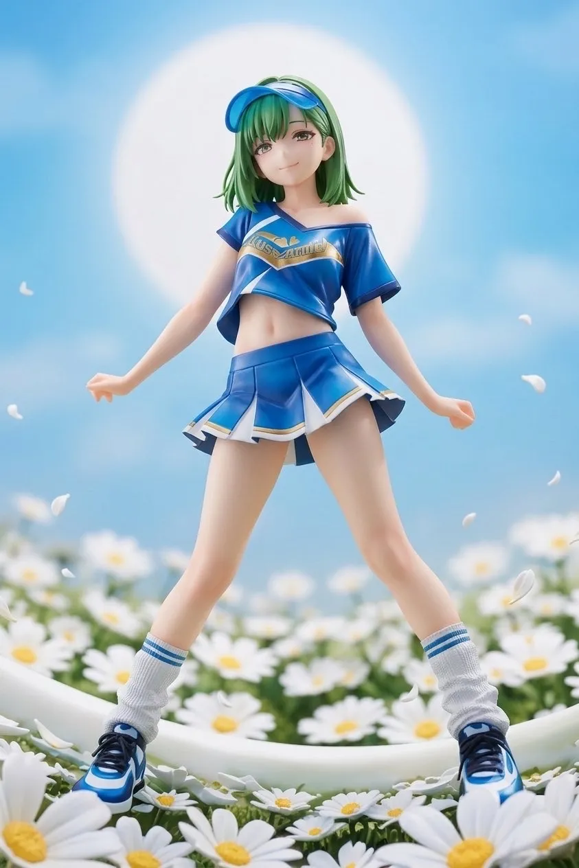 風と花吹雪とチアガール…フィギュア…緑