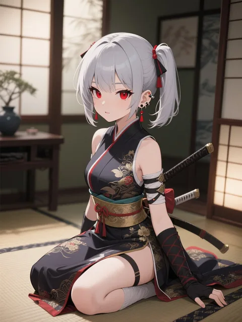 1girl、silver hair - 画像生成チャレンジ