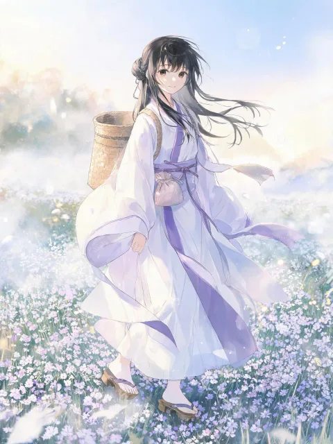 ひとりの娘、引間野に、にほふ榛原、入り乱れ、衣にほはせ