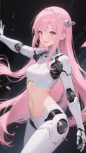 ピンク髪娘💕サイボーグ化❤️