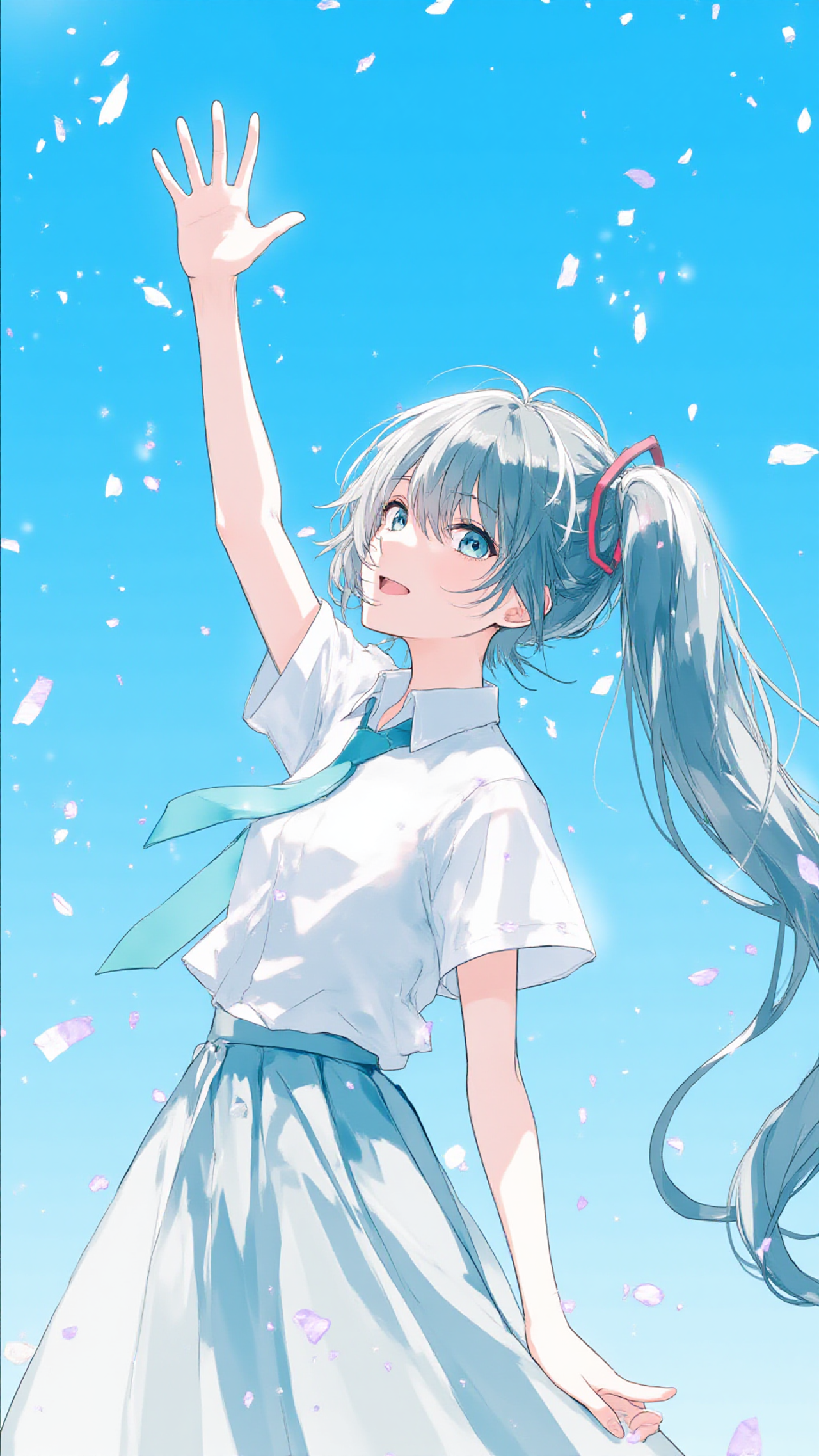 セーラー服の初音ミクちゃん🩵