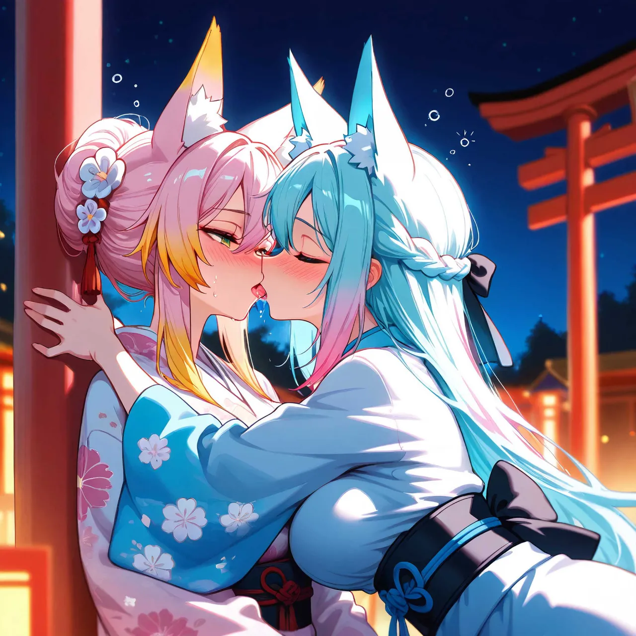眷属達も祭りを楽しむ — 僕TNKさんのAIイラスト
