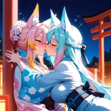 眷属達も祭りを楽しむ — 僕TNKさんのAIイラスト