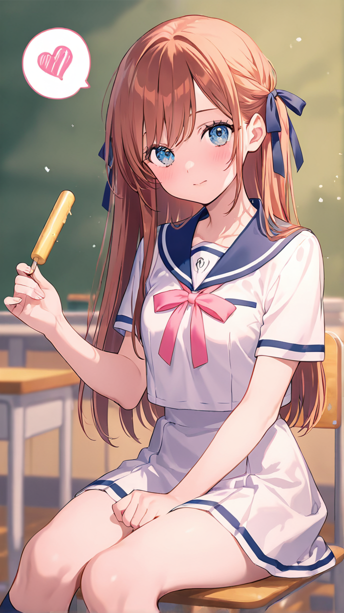 アイス持っている高校生 — トガヒミコ推し✨さんのAIイラスト