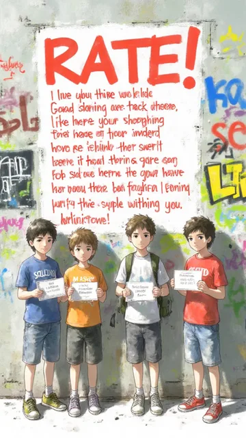A wall with rap lyrics painted