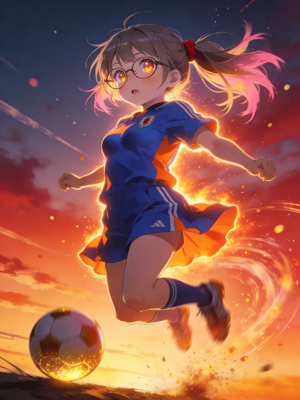 サッカーの菜摘。