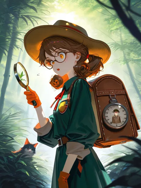 Adventurous Explorer Boy with Glasses