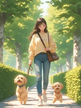犬と朝の散歩②