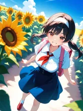 ひまわり畑の八九寺◯宵…？