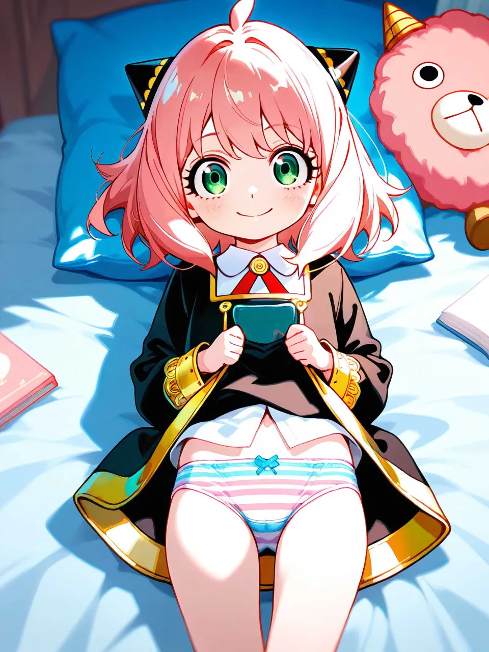 アーニャの縞パンみる？ — しゅしゅさんのAIイラスト