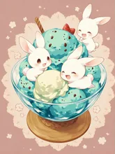 ちょこみんと と うさぎたち