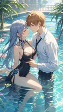 プールでイチャイチャ❤️