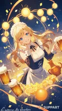 Beer garden poster girl