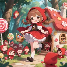 赤ずきんとお菓子の家♪