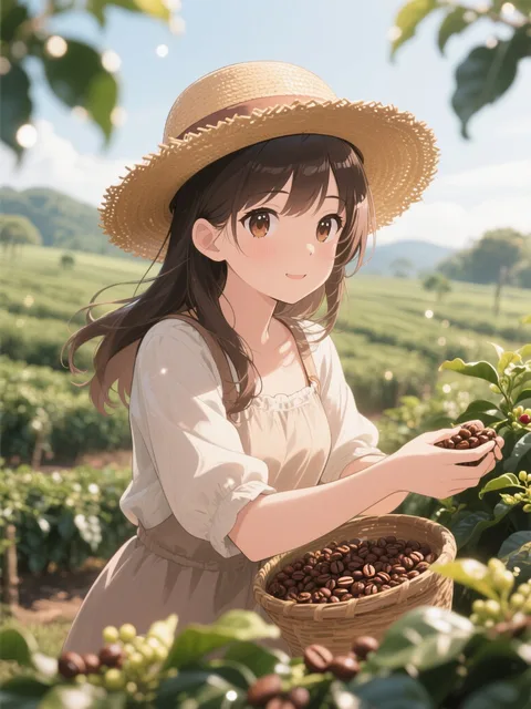 コーヒー豆の収穫