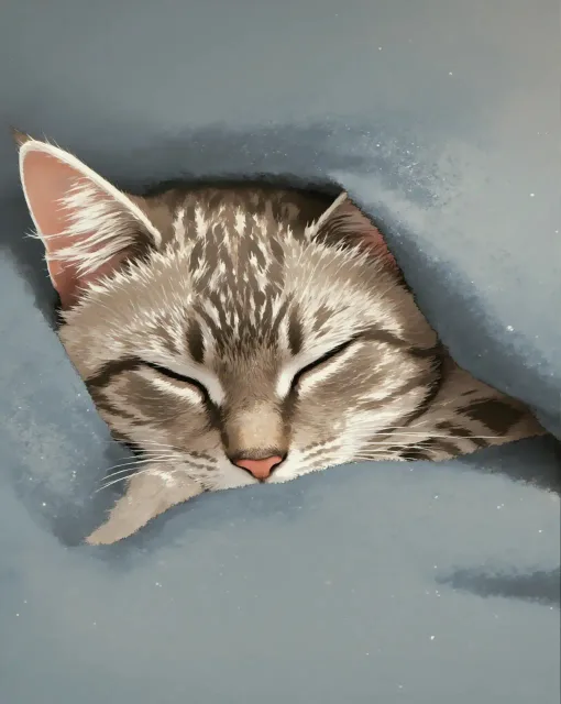 今日は寒いにゃ