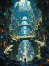 異星世界道中記　: 峡谷断崖都市