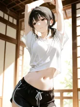 背伸び·服がずり上がる の投稿作品