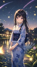 蛍と浴衣JK💕