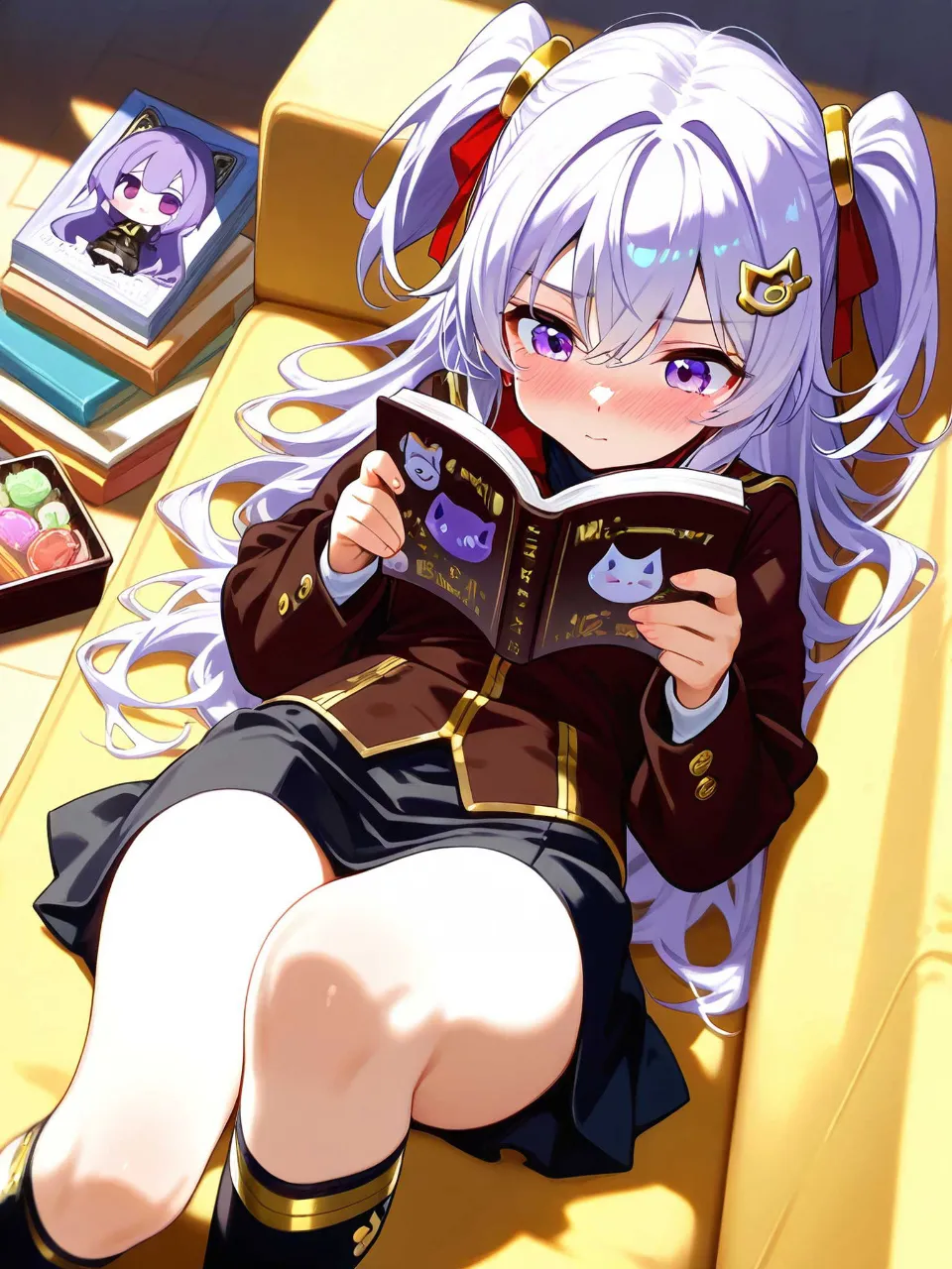 知識を貪る図書委員さん（小中高の3枚）