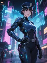 近未来の警察官 — サイバーパンクのAIイラスト|SUPPART