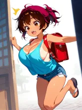 知恵『いっけね‼️パンツ履き忘れた‼️』