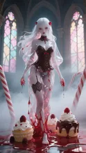 Bloody strawberry sauce