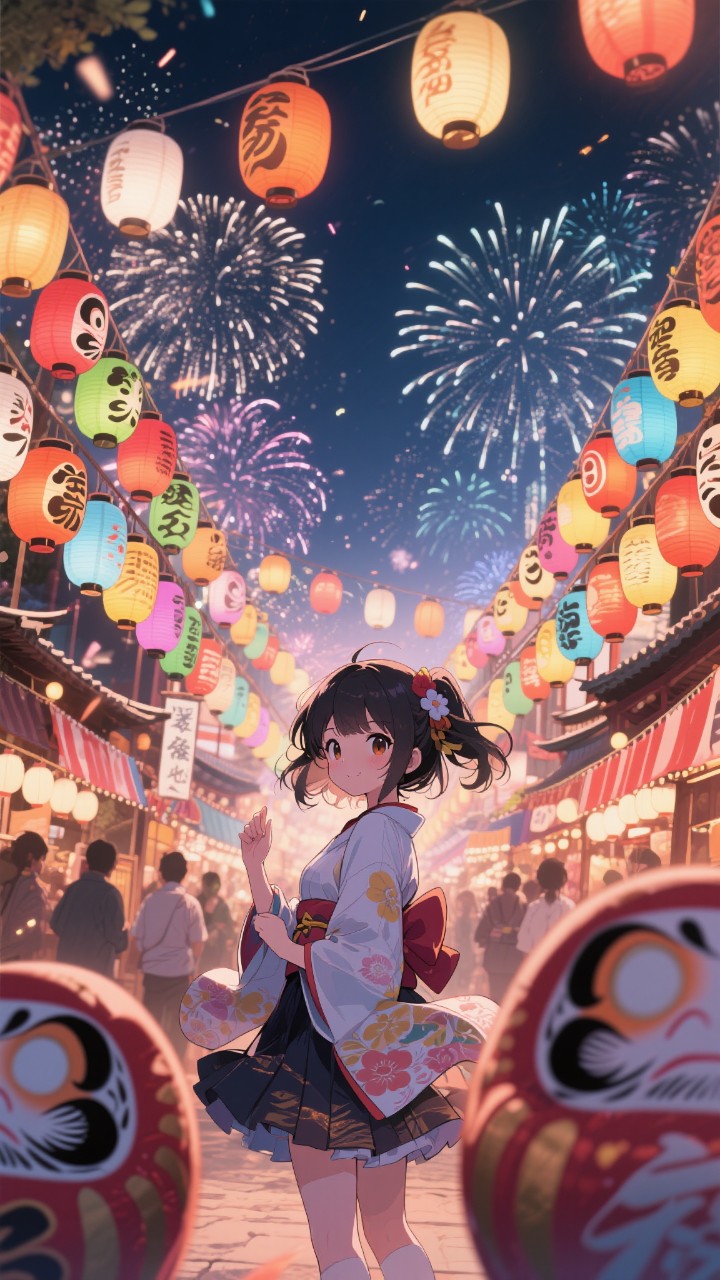 達磨と祭り