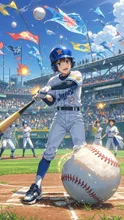 甲子園初のバッターボックス — KIMIAKIさんのAIイラスト