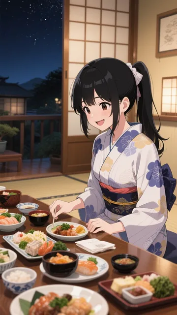 温泉旅館の料理