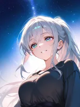 星空デートの彼女·星降る夜のデート の投稿作品